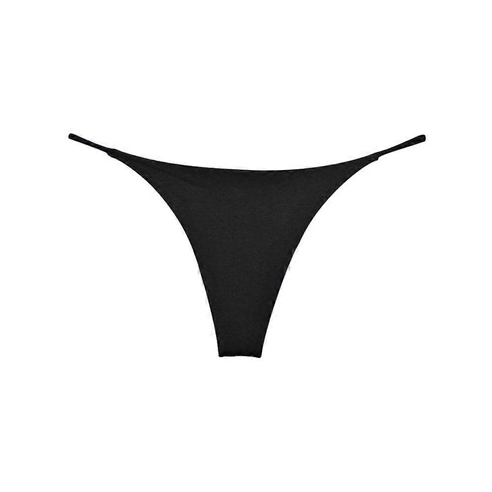 Dubbelskiktade Thong Låg Midja Slim Underkläder Bikini Bomullsunderkläder för Damer