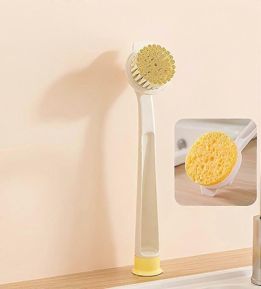 1 Set Long Handle Dish Brush With Replaceable Heads Non Scratch Kitchen Cleaning Tool For Washing And Cleaning Pots And Pans