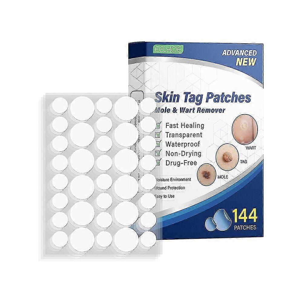 144pcs / boîte Skin Tag Remover Patch Verrue Traitement Autocollants Hydrocolloïde Gel Traitements Verrues d’acné Soins de la peau invisibles