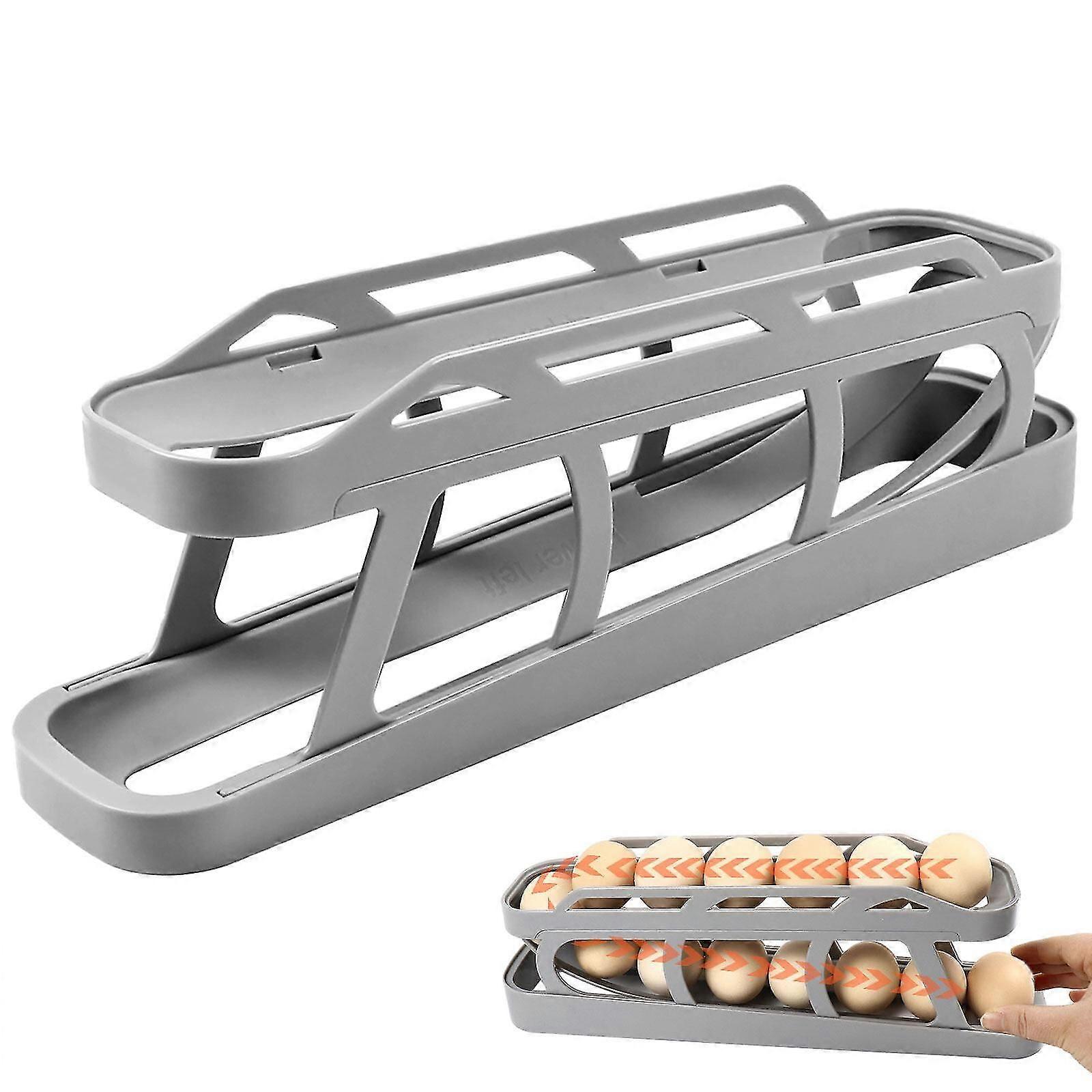 Best Offer Automatic Rolling Dispenser Egg Storage Box Egg Tray Container Stand Holder