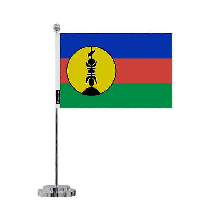 Flag desk of New Caledonia – 14 x 21 cm – Polyester – Stainless Steel Base
