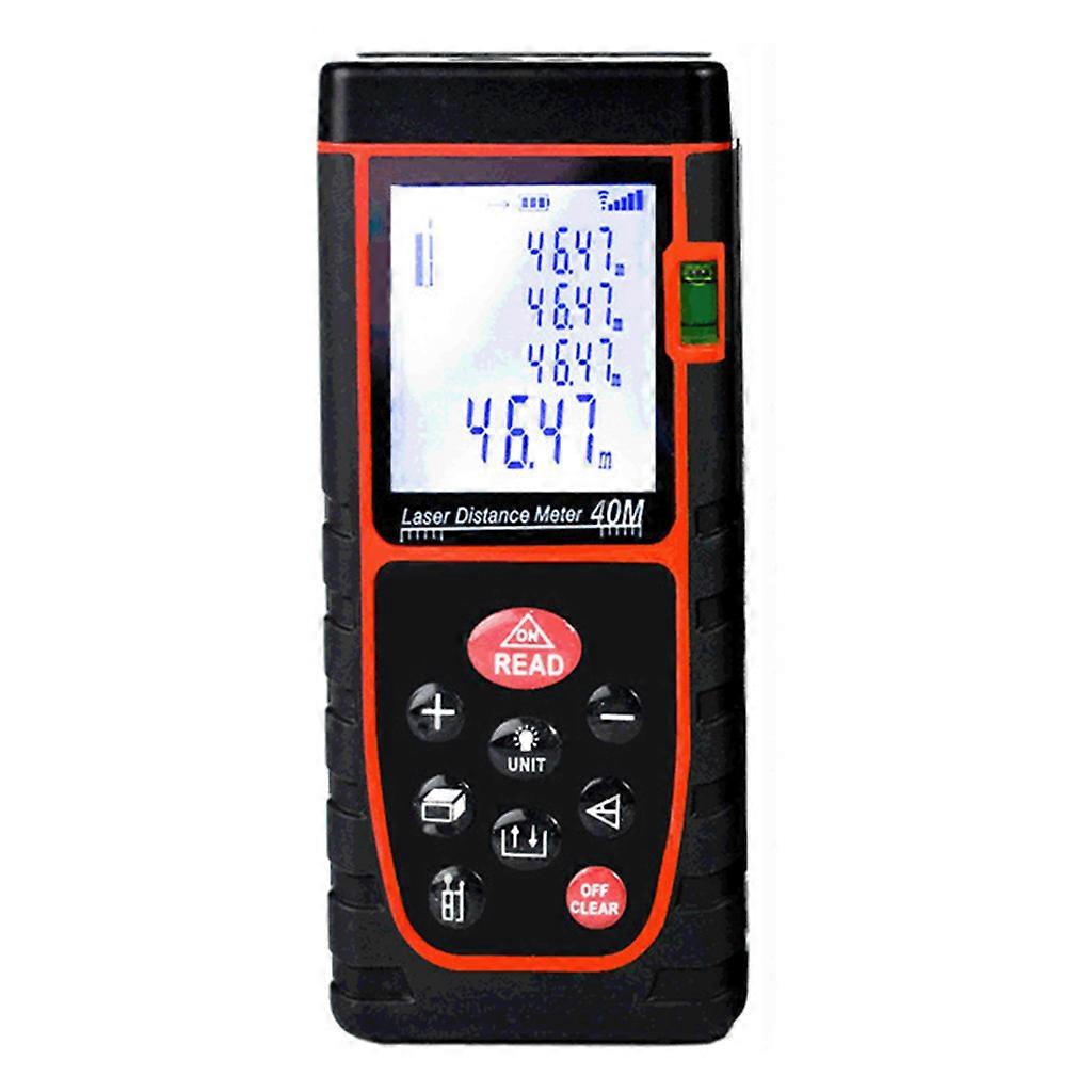40/60/80/100m Infrared Distance Meter Rangefinder Real-time Measurement ±3mm Accuracy Waterproof Handheld Measure Red
