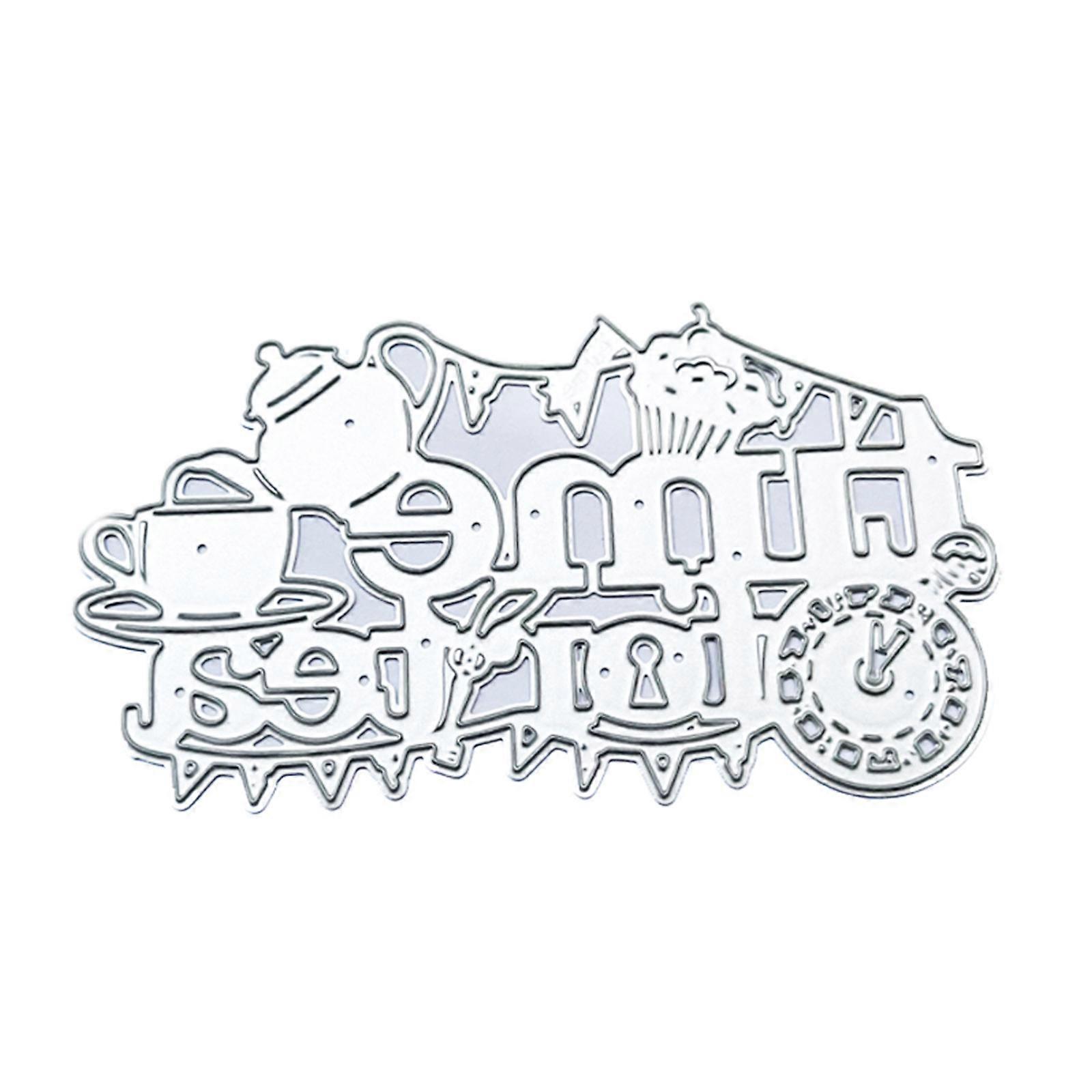 for Time for Tea Letters Bunting Metal Cutting Dies Stencil DIY Embossing Templa