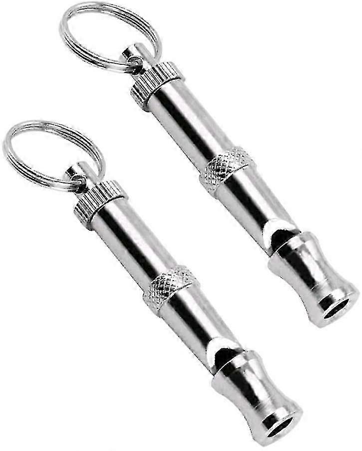 Professional Ultrasonic High Frequency Dog Whistle 2 Pack Silver NWP