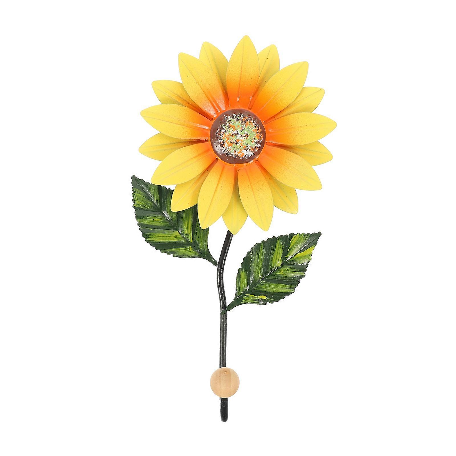 Yellow Flower Shape Wall Hanging Hook for Home Decoration