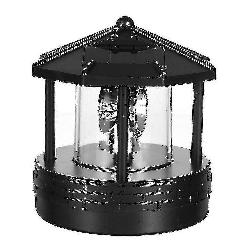 Garden Yard Outdoor Home Decor Solar LED Rotating Lighthouse Light Lamp for Various Properties and Spaces