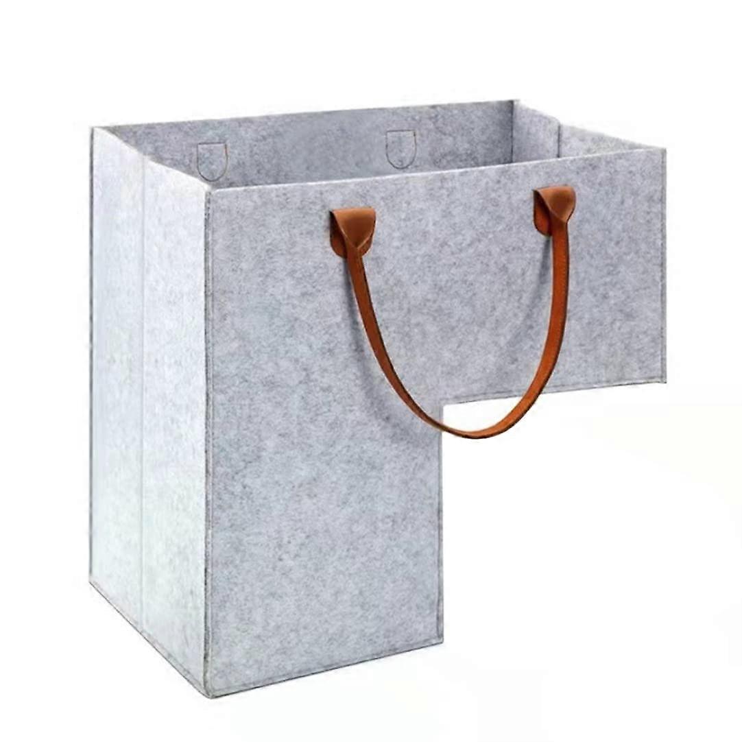 Stair Basket with Handle Lightgrey