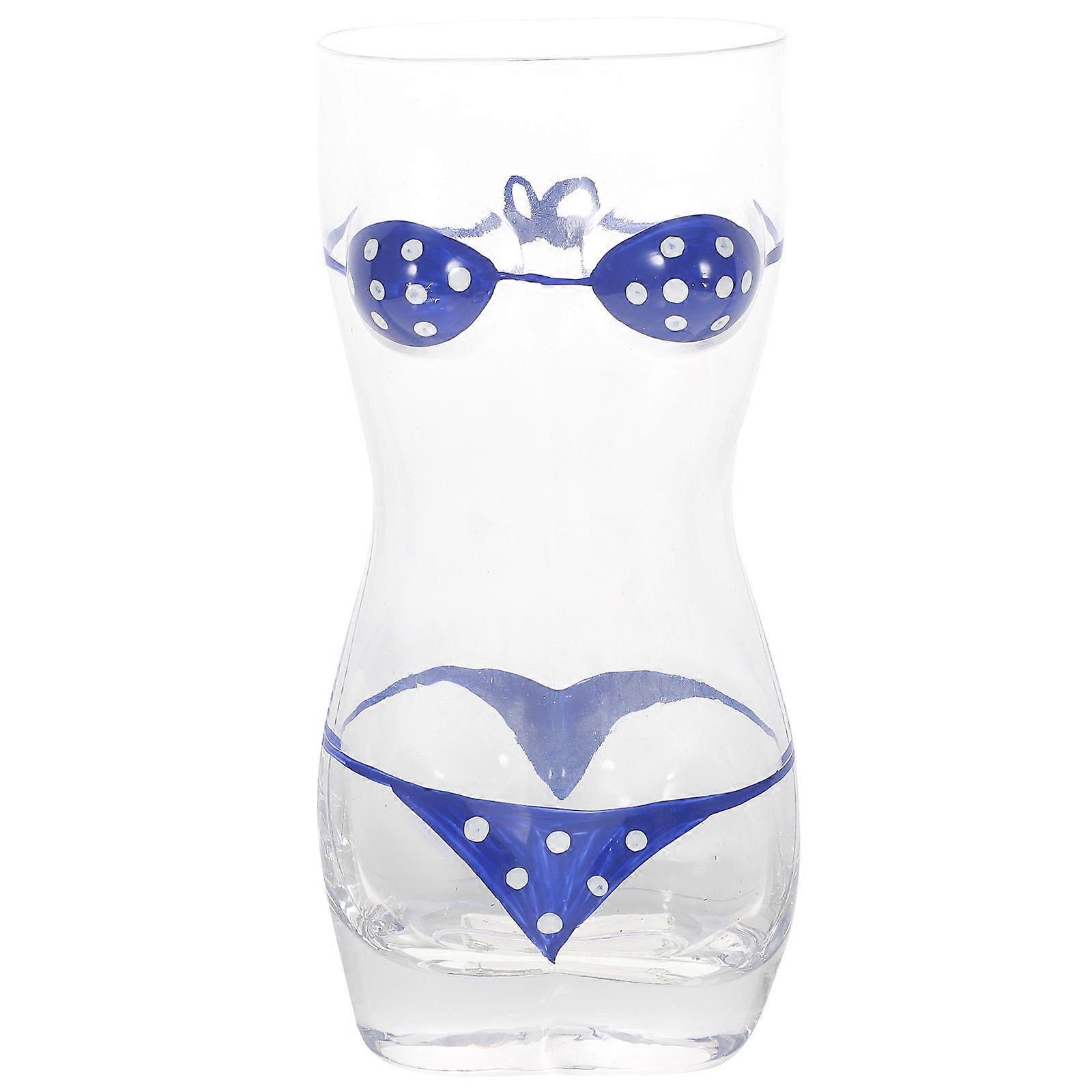 Decorative Wine Glass Creative Design Party Use 280ml Glass Adornment Purple 1Pcs