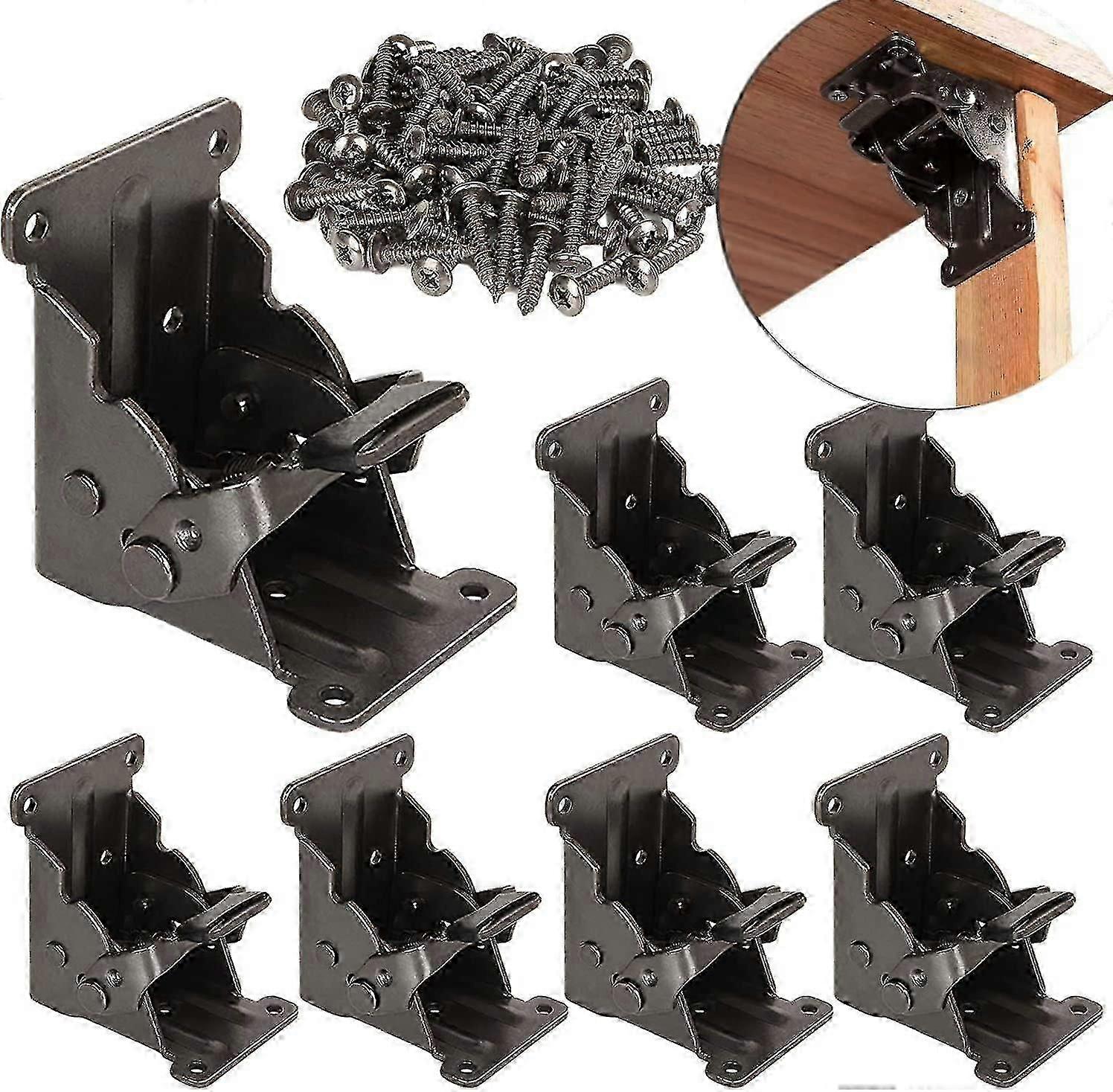 8pack Folding Table Legs Bracket Foldable Table Bracket Lock Extension Support Bracket Locking Hinges, Foldable Support Bracket Self-locking Hinges Fo