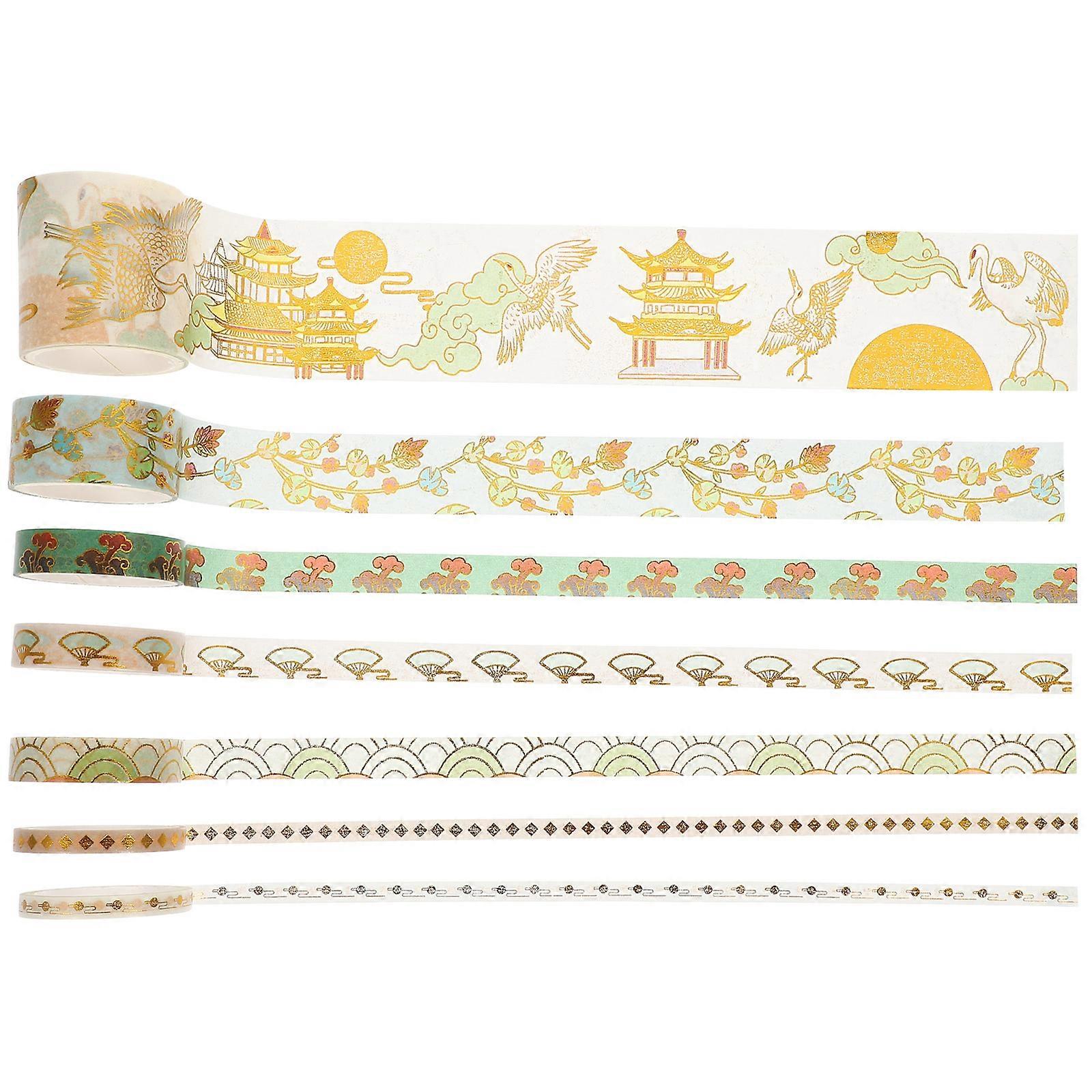 Scrapbook Supplies Washi Tape Set Assorted Color 200x4cm Decorative DIY Projects 7 Rolls