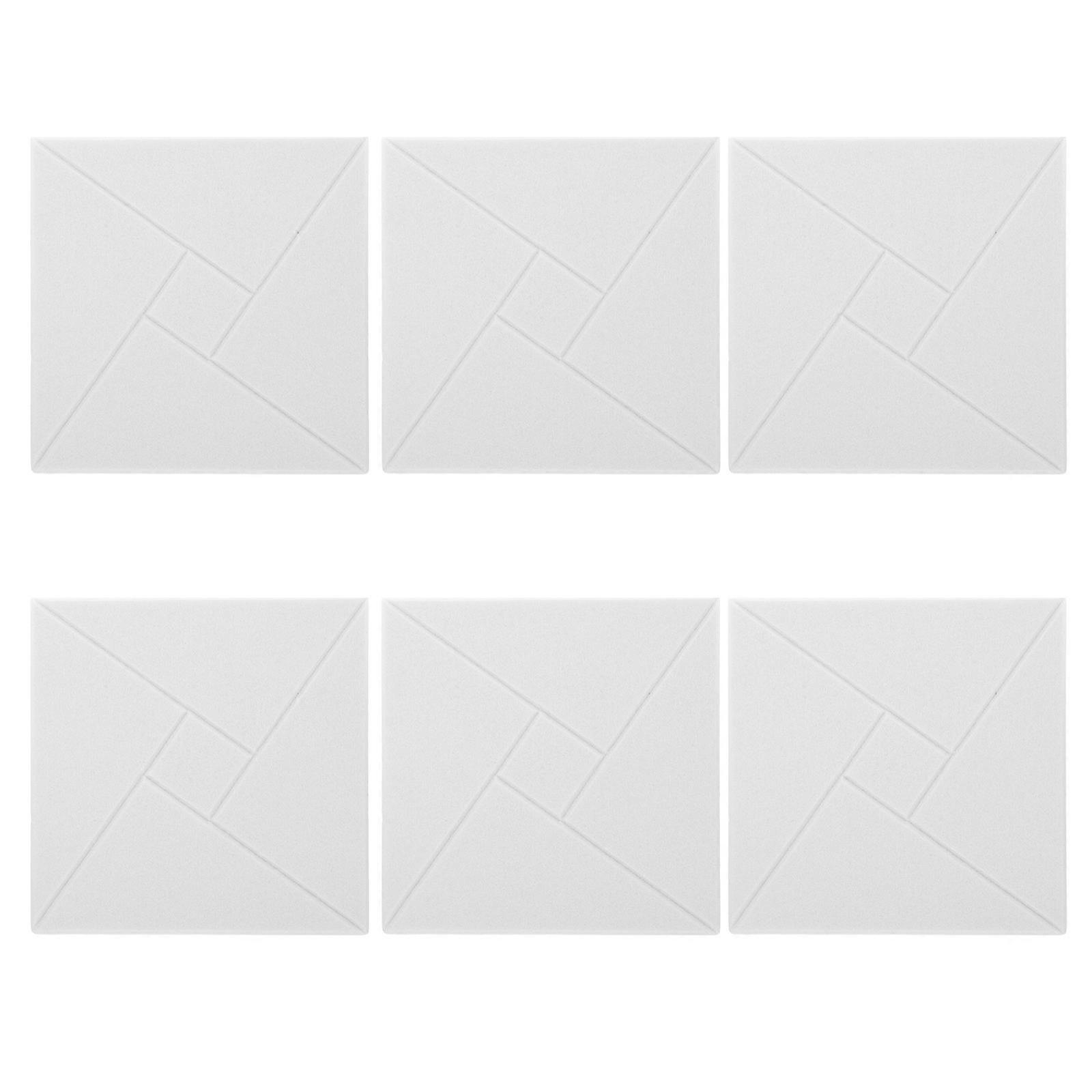Noise Reducer For Room Soundproof Panels For Studios Acoustic Wall Soundproof Padding White 30.00X30.00X0.90CM Sound Absorption 6Pcs