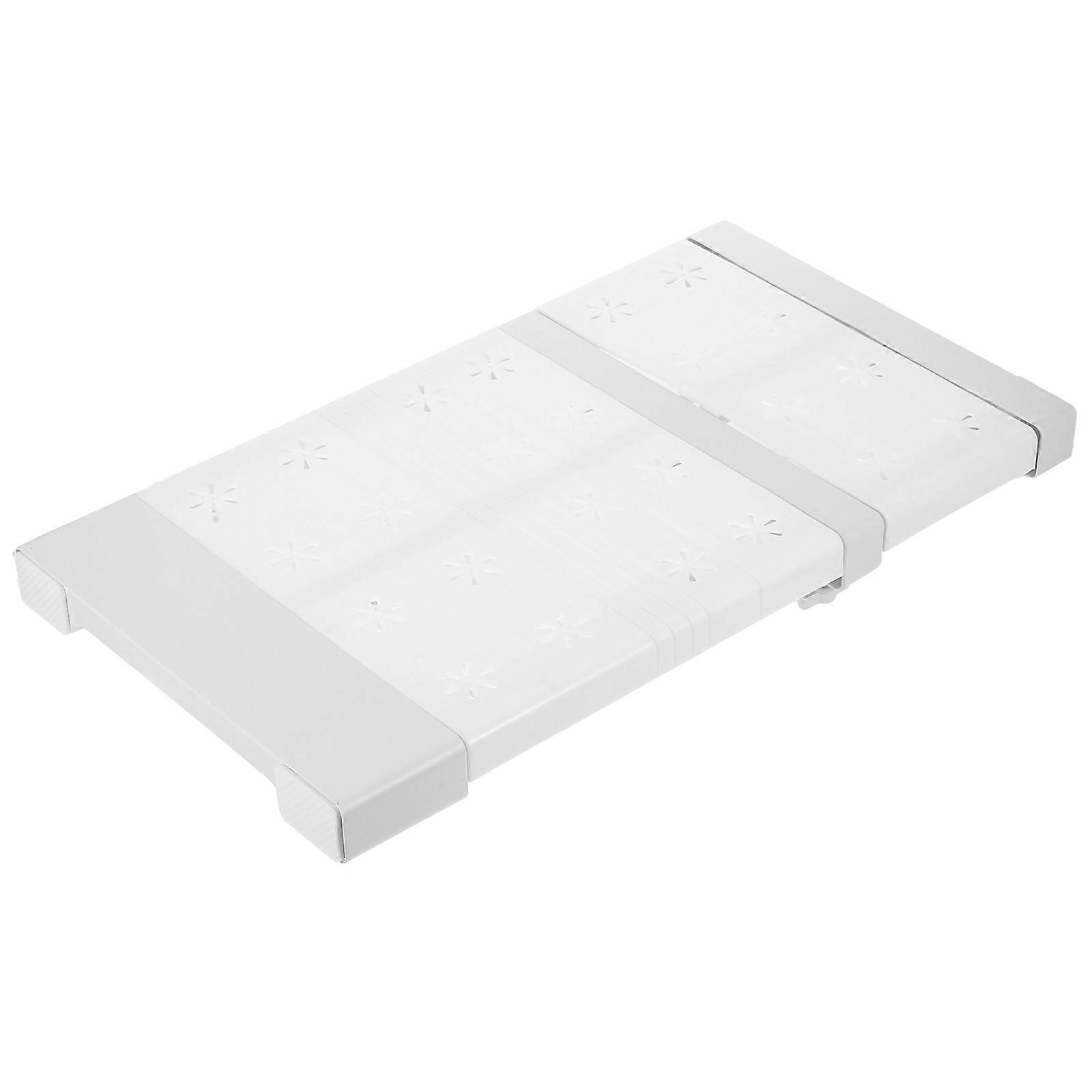 Adjustable Expandable Closet Tension Shelf Wide Storage Rack Organizer for Wardrobe, Cabinet, and Bookshelf Use, Space Saving Divider for Clothes