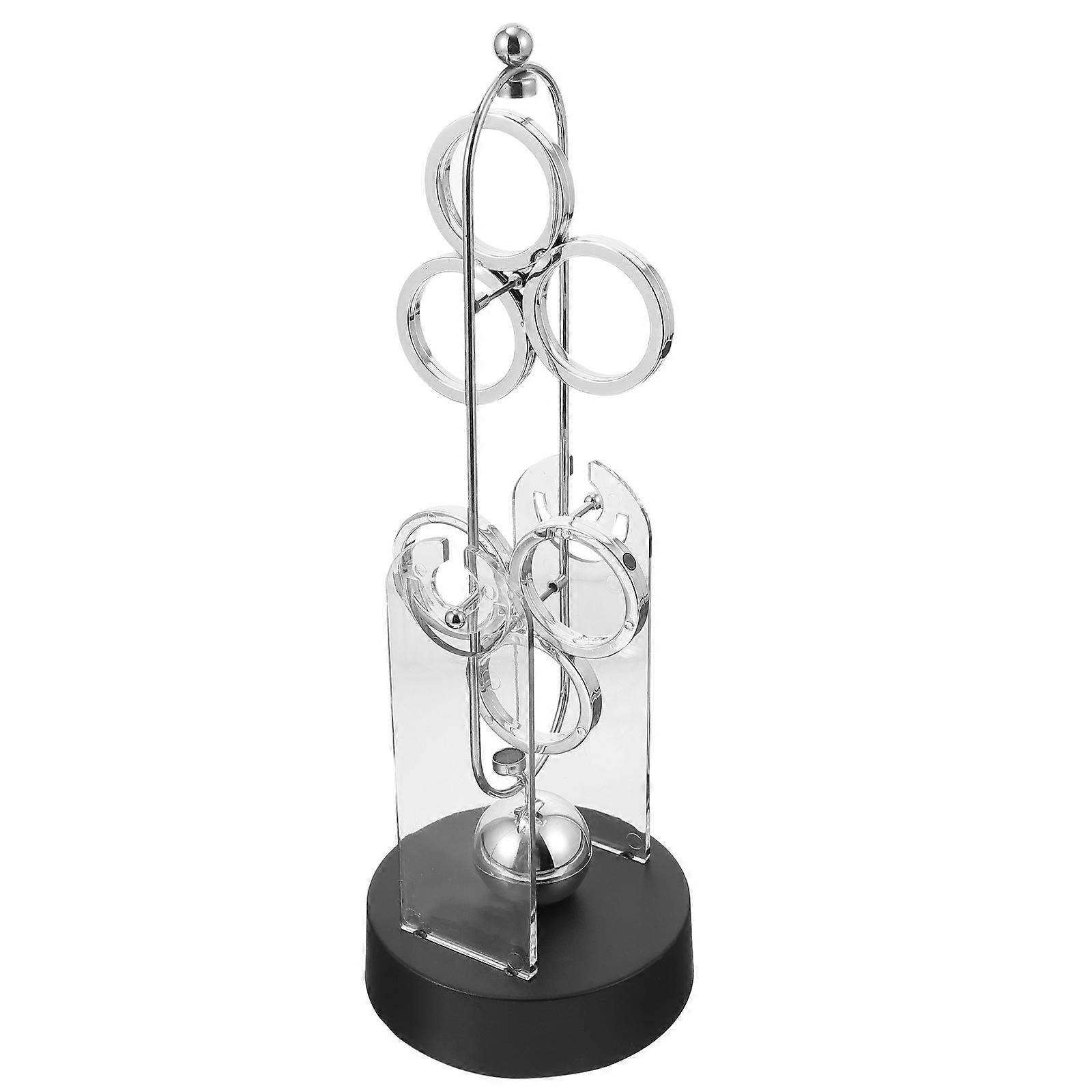 Motion Display Perpetual Motion Instrument Outer Space Themed Office or Room Decoration Educational Tool 10.5x10.5x31cm Iron Material