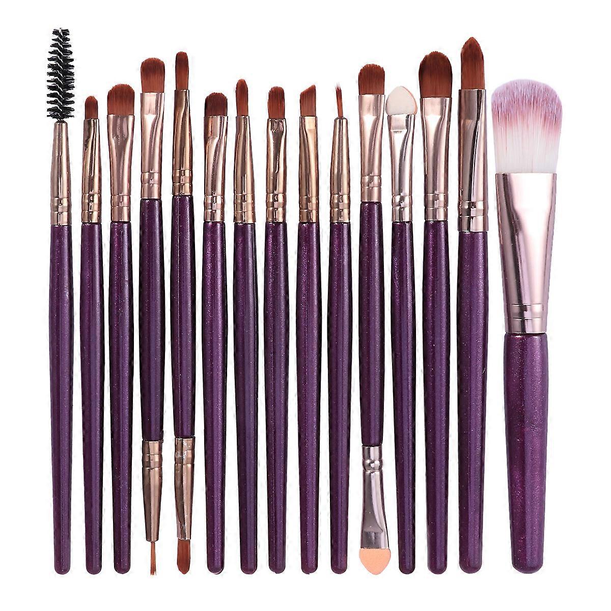 Professional Makeup Brushes Kit Face Cosmetic Tools Set Blush Brush Makeup Application For Ladies Valentine's Day 15Pcs Coffee