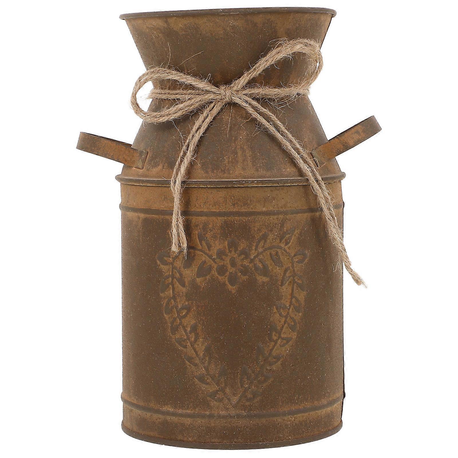 Creative Iron Flower Holder Bridal Bouquet Stand Odorless Material Light Brown 7.6 4.1 4.1in 1Set