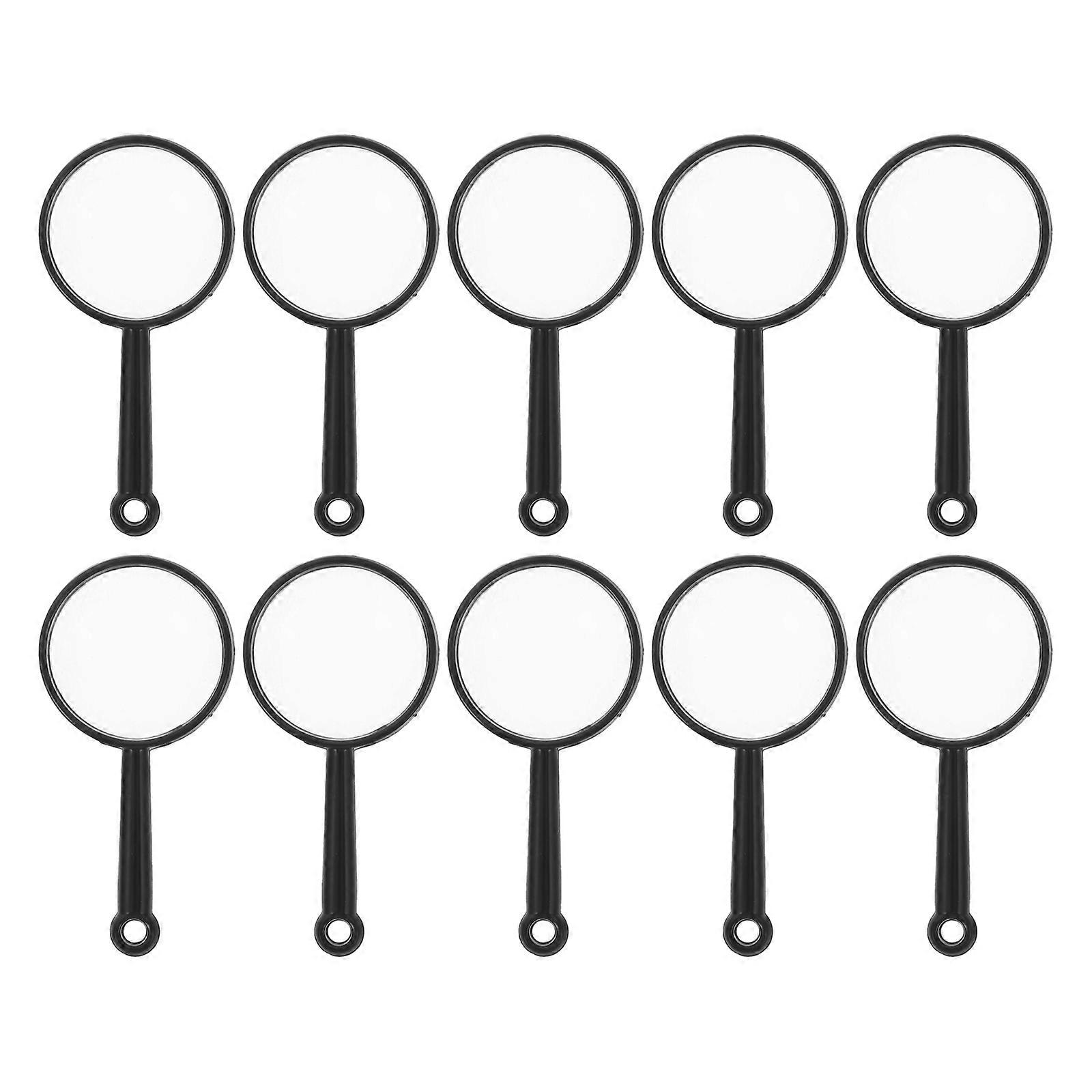 Retro Magnifying Glasses Magnification Enthusiasts Outdoor Exploration PP 2.3X1.2X0.4In 10Pcs