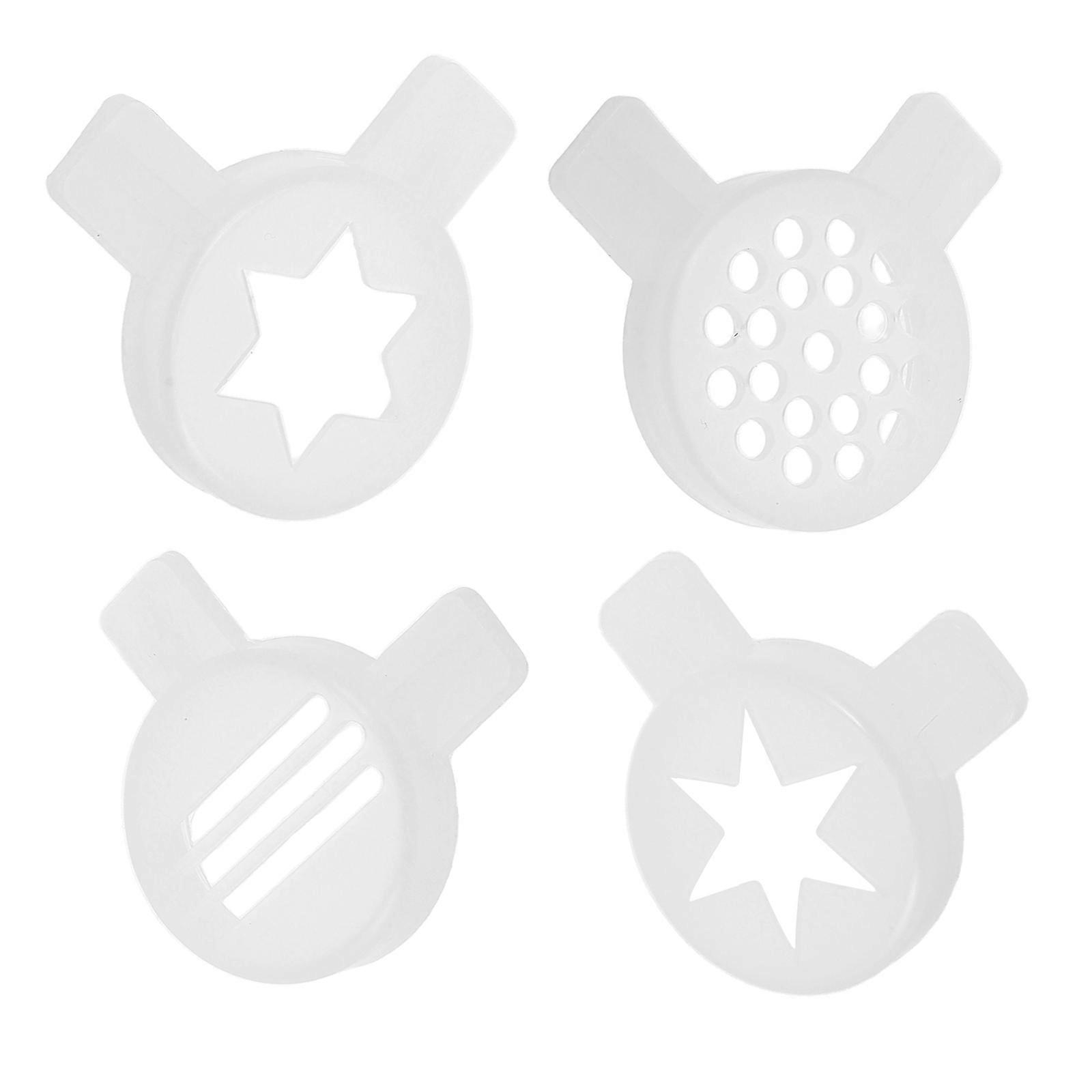 4pcs Commercial Ice Cream Machine Nozzles – Creative Shaping Tips for Quick Dispensing, Ideal for Cafes and Restaurants to Boost Productivity with