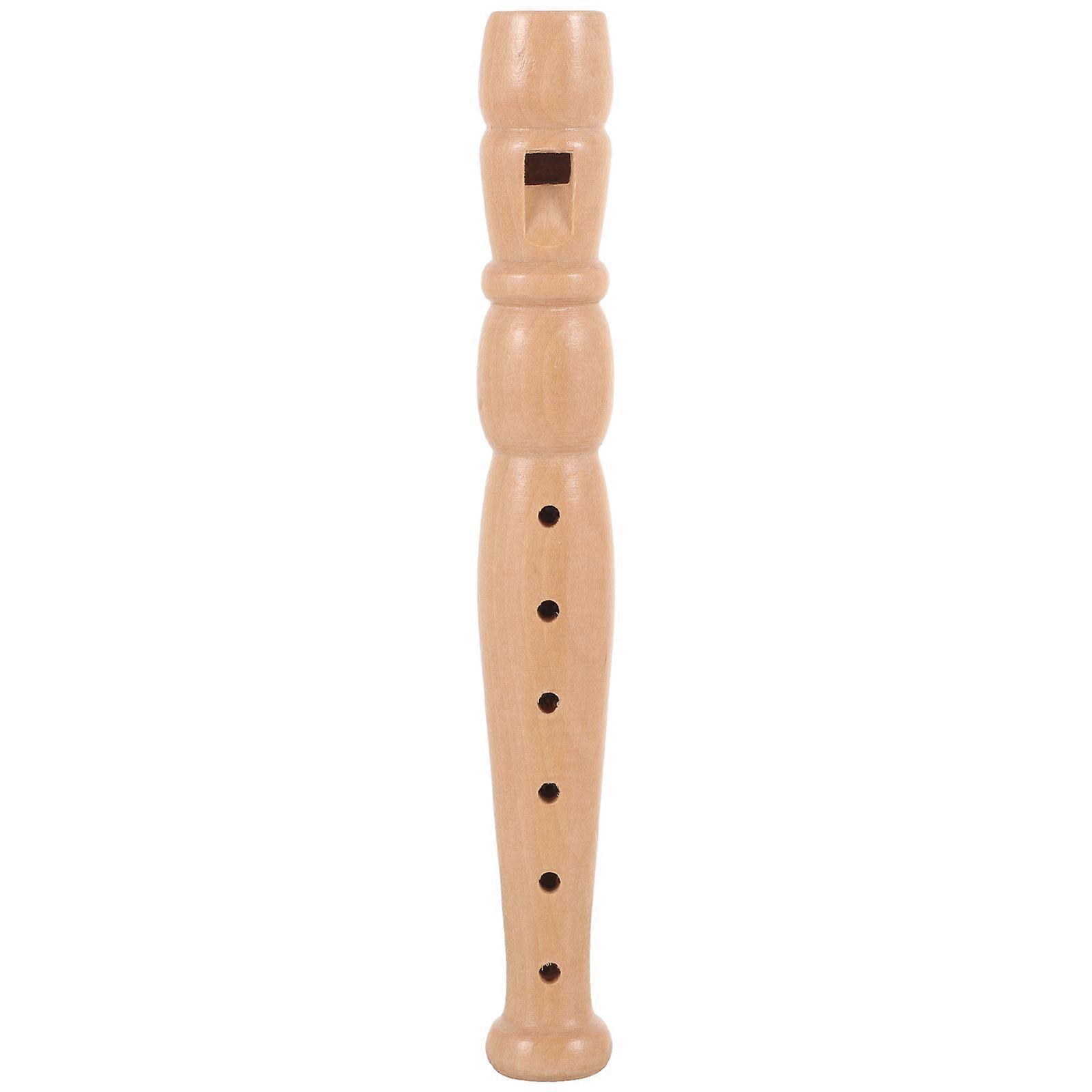 Wooden Flutes for Kids Professional Wind Instrument Student Flute for School Performances Simple Design Wood 1Pack