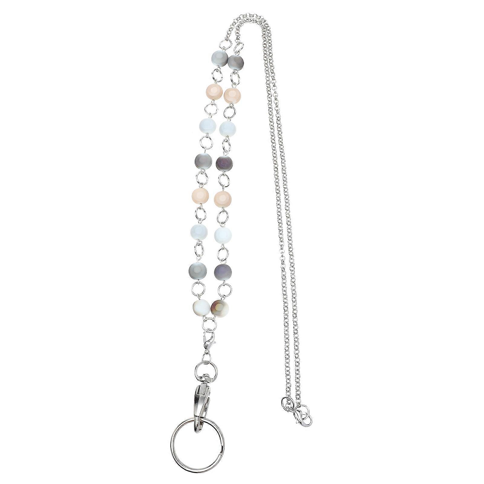 Lanyards For Id Badges Badge Holder Necklace 87x7.6Cm Multi-Colored Key Tag Holder 1Pcs