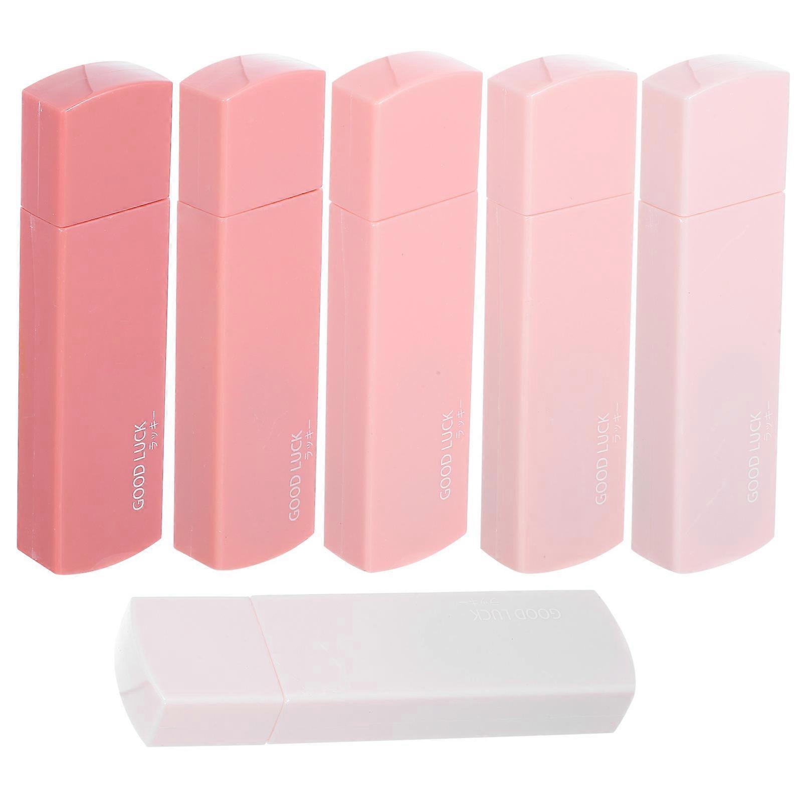 Aesthetic Office Supplies Correction Tape Rectangular Eraser For School Use Students Pink 6Pcs