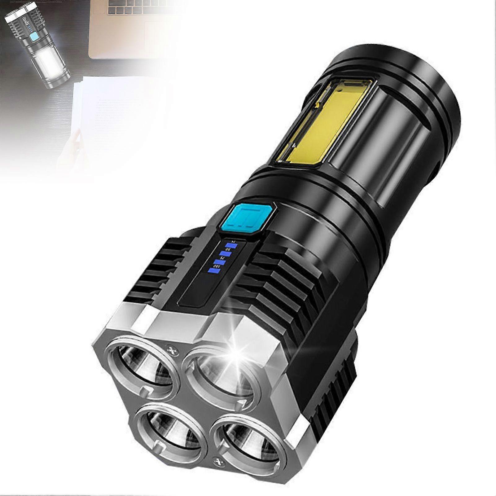 Portable Handheld Strong Light Flashlight Long Focus Range Wide Lighting Range Flashlight for Emergency Outdoor Hiking