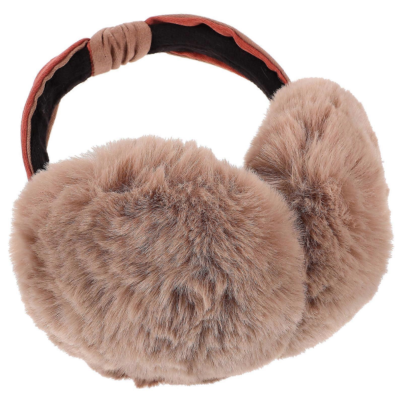 Plush Earmuff Warmth Cold Weather Protection For Adults Simple Design 1Set