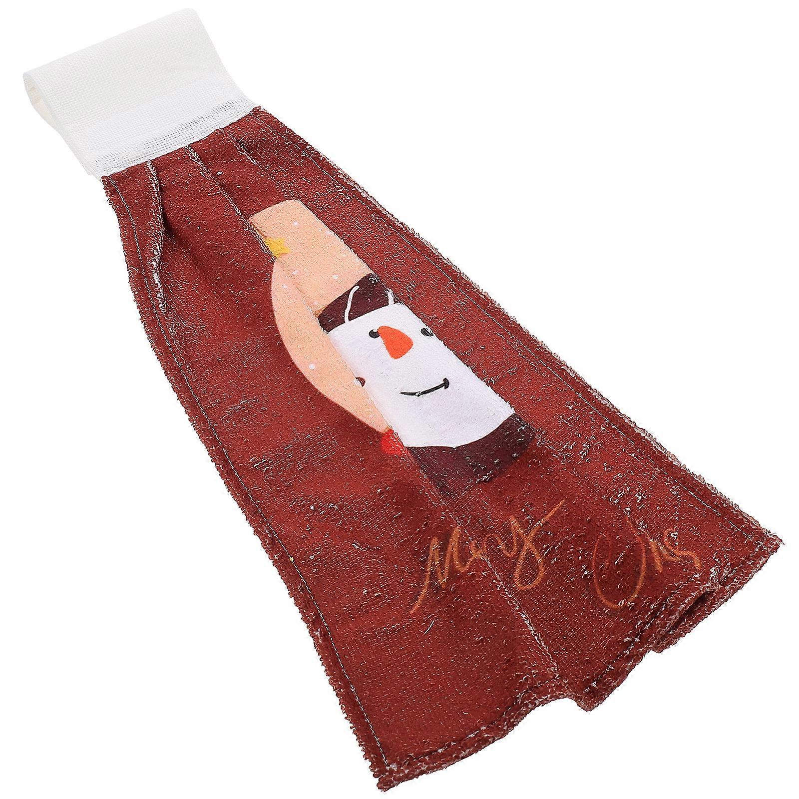 Christmas Hand Towel Absorbent Kitchen Bathroom Rectangular Microfiber 1Pack