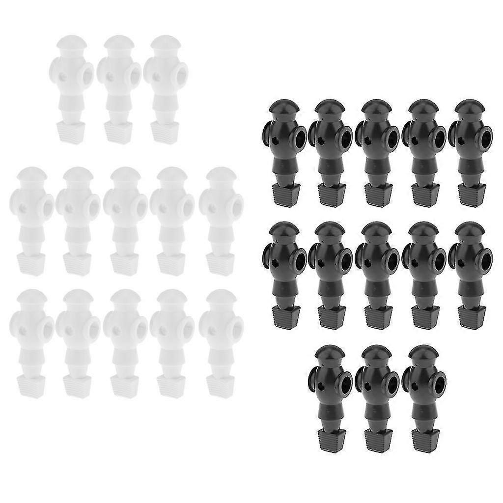 26 Pieces 5/8" Foosball Man Table Soccer Player Replacement Black & White