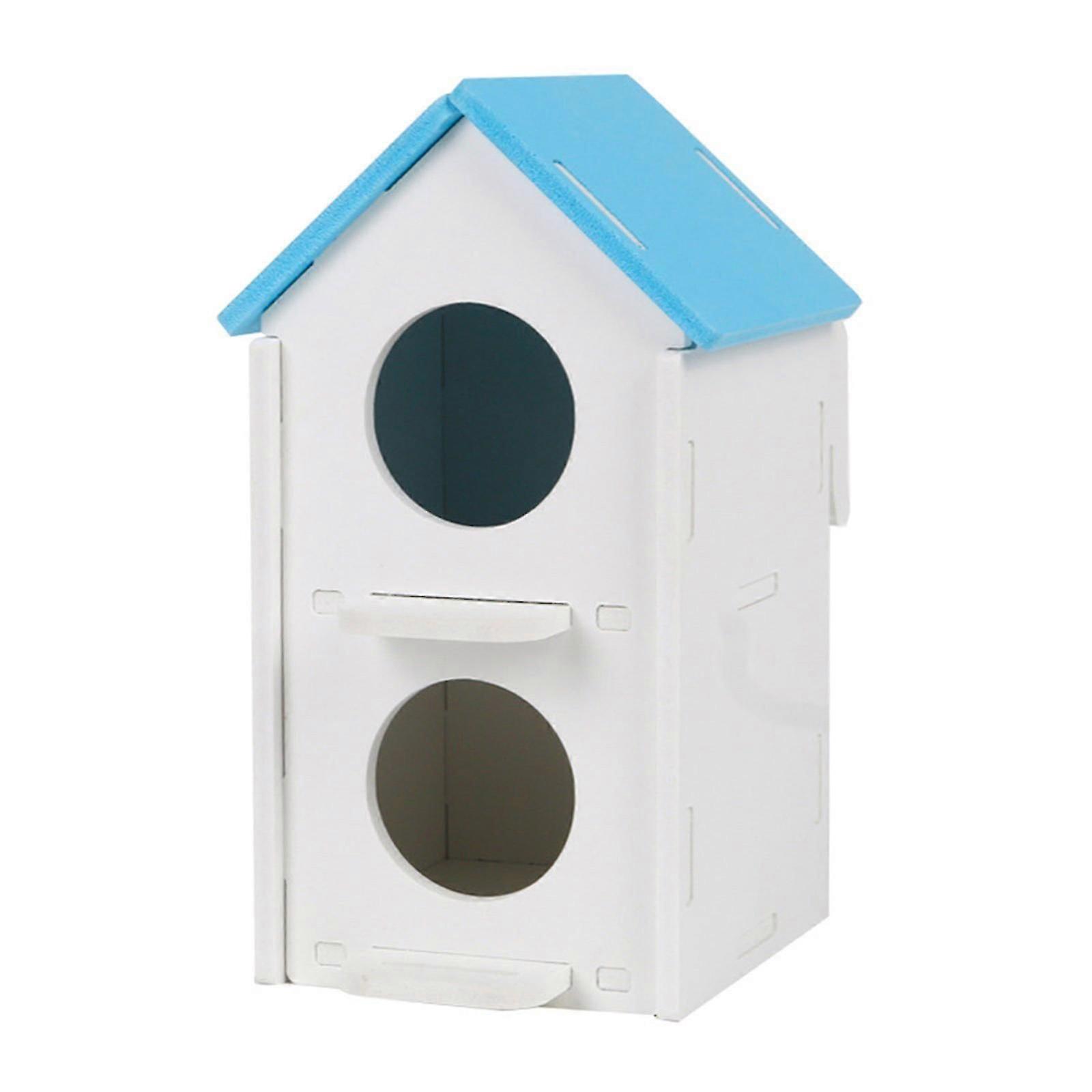 Bird Nest Cage, 2 Tiers Nest Shelter Nest Hummingbird Outdoor Hideouts Nest for Small Size Bird Accessories Pink