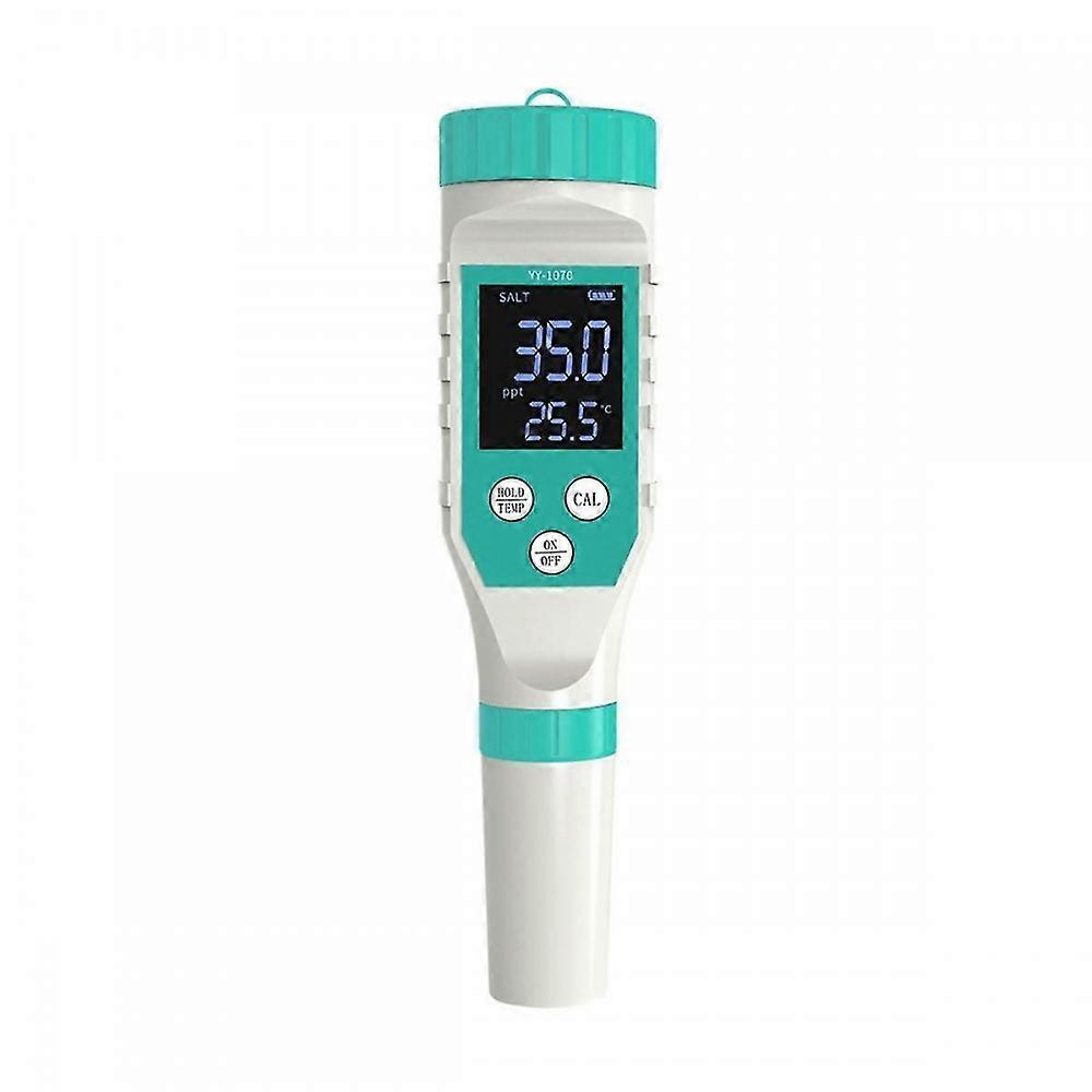 PH/Free Chlorine/ORP/EC/TDS/Salinity/Temp Water Quality Analyzer PH Meter Pool Salt Tester for Aqu