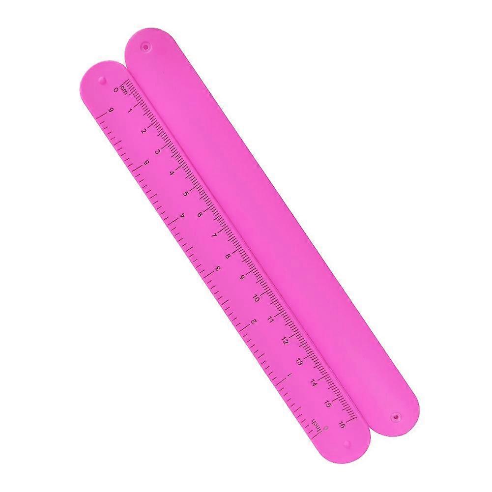 Silicone Ruler Bracelet For Students Colorful Retractable Wristband Scale Fun Learning Tool Easy Carry Math Measuring Strap