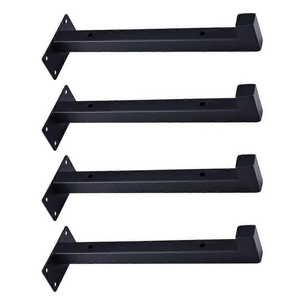 4pcs μαύροι βραχίονες υποστήριξης ραφιών σιδήρου για το εγχώριο βαρέων καθηκόντων ράφι αποθήκευσης