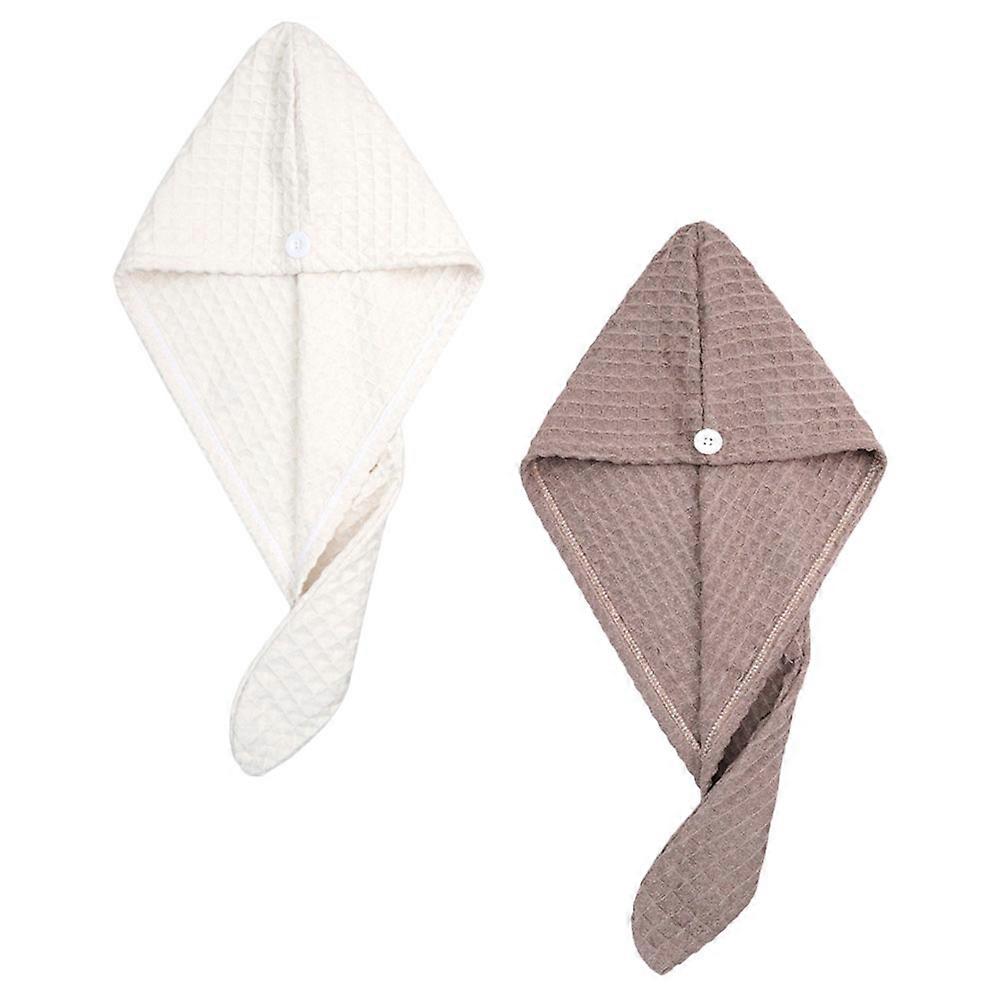 Water Absorbent Hair Wrap Towels Soft Waffle Weave Quick Dry Caps για γυναίκες και άνδρες για την προστασία των μαλλιών από τη θερμότητα και τη ζημιά από την τριβή