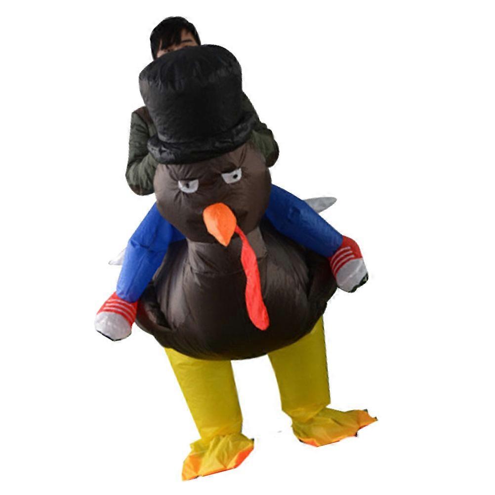 Turkey Inflatable Costume Adult Suit For Thanksgiving Celebration Multi 185 x 160 x 0.1 Cm Inflatable 1 Set
