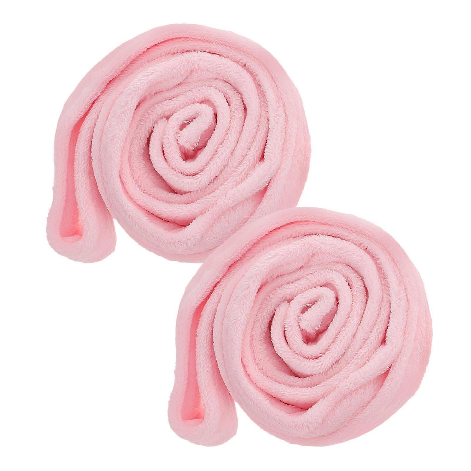 Soft Robe Belt 2Pcs Pink Flannel Replacement Robe Strap for Bathrobe Five-
