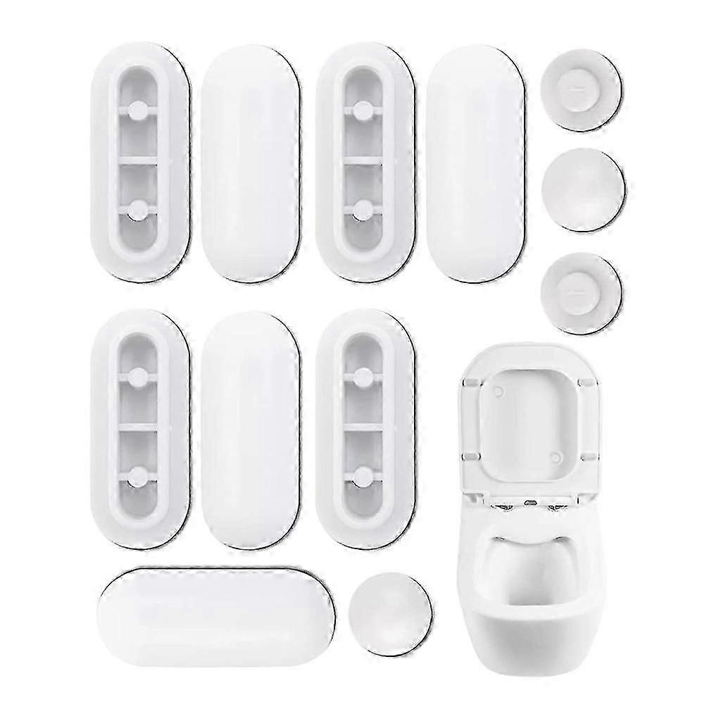 12st toalettsitsöverdragsbuffertar, stödpluggar för toalettsits, kudde