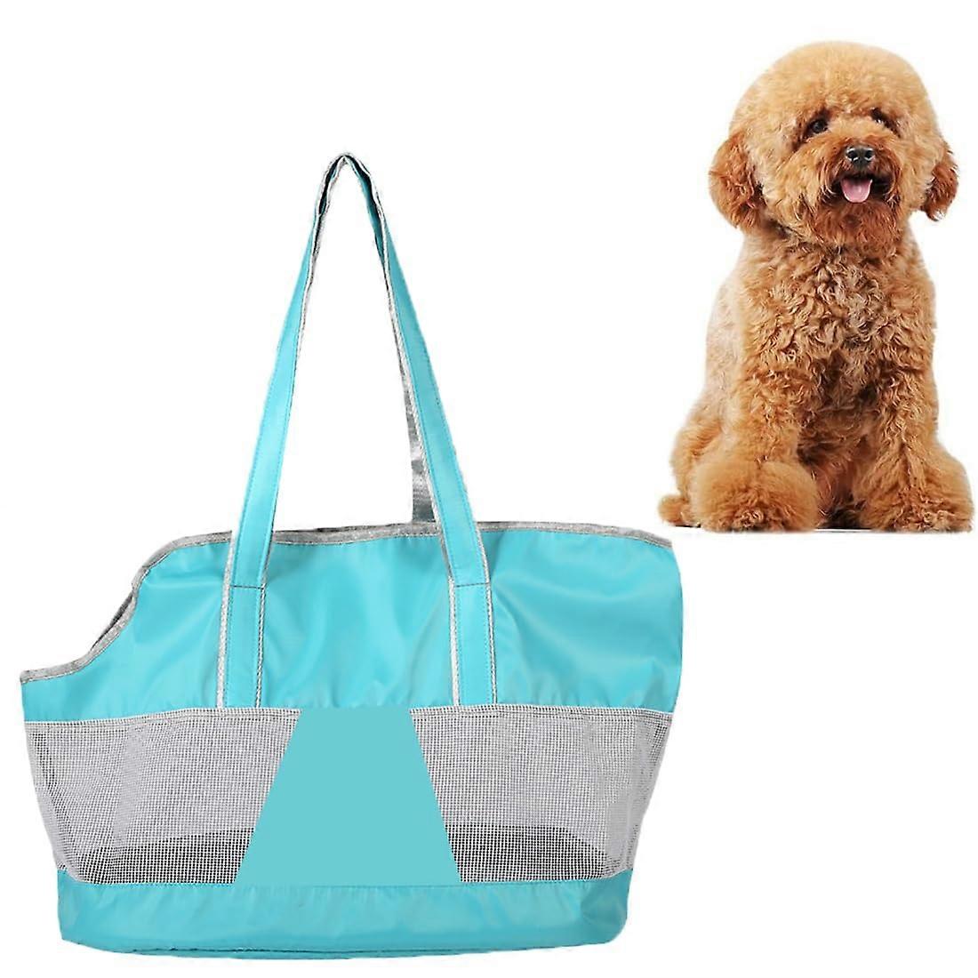 Small Dog Cat Carrier Sling Puppy Shoulder Bag Pet Carrier with Strap and Bottom, Breathable Mesh Pet Carrier Bag for Outdoor Travel, Yellow