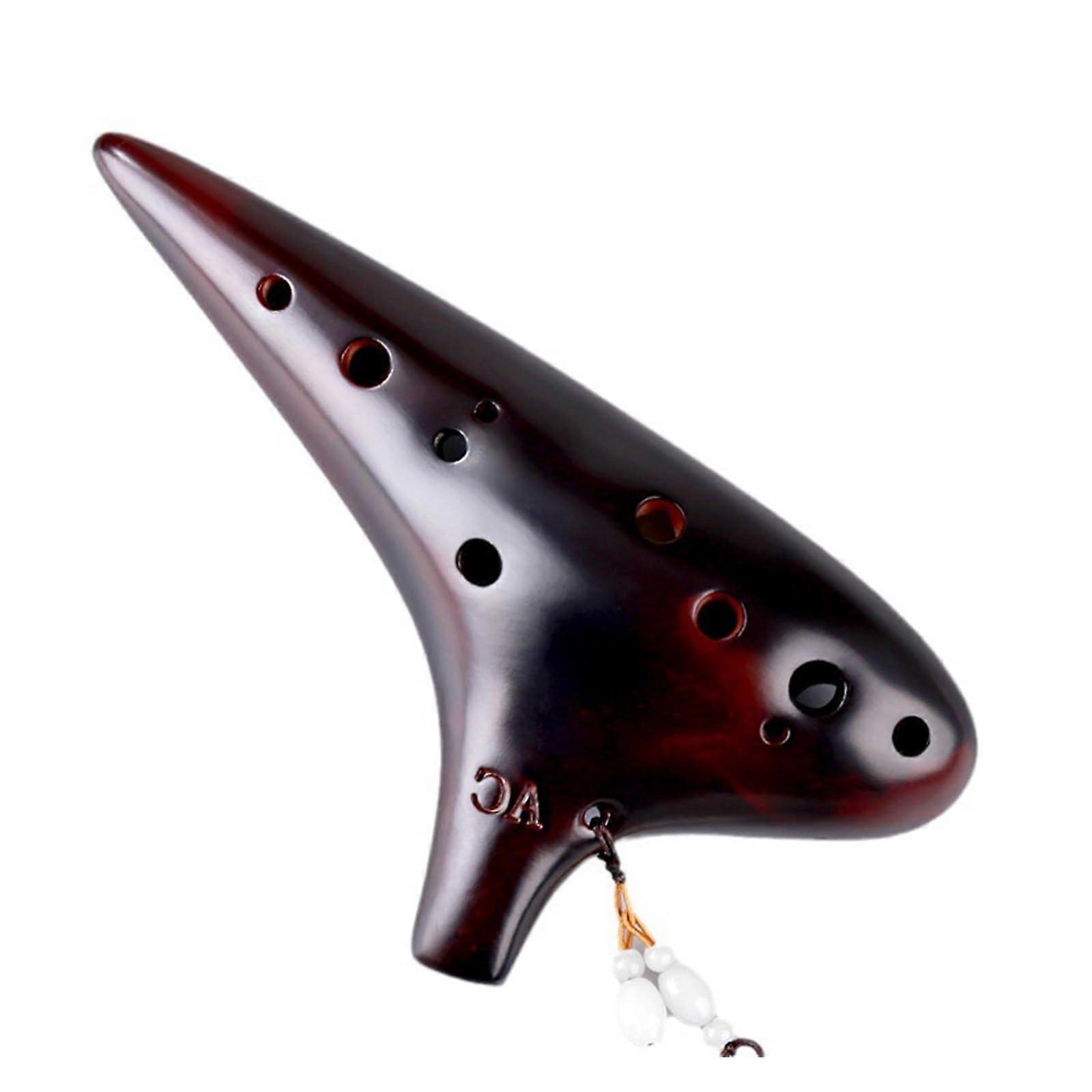 Suitable for beginners and professional players, 12hole AC key ocarina dolomite handpainted broken smoked beginner performer.