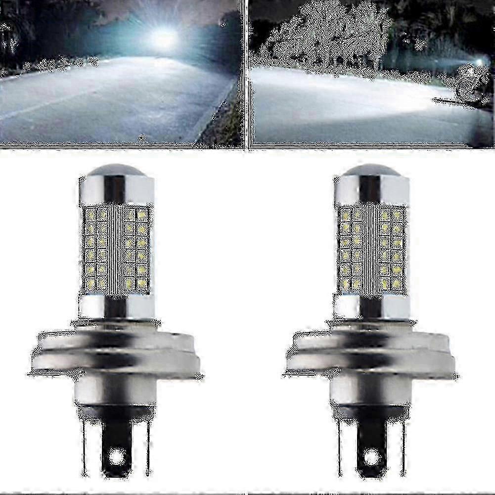 2pcs LED Headlight Lamp High/Low Beam for Scooter Moped 6000k 6v 12v