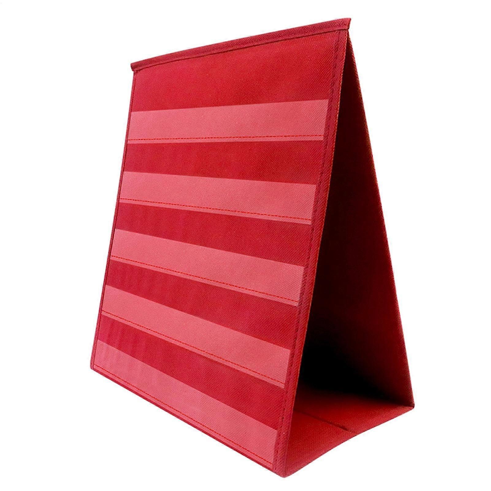 Desktop-Taschendiagramm Pocket-Lernorganisator For Desk - Compact Design With Adjustable Compartments Felt & Cardboard Red