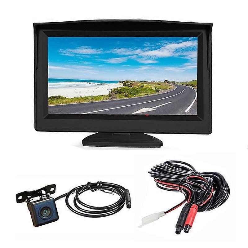 RH-512 5&#39;&#39; LCD Display Monitor Car Parking Reverse Waterproof AHD Square Rear Camera with Vi