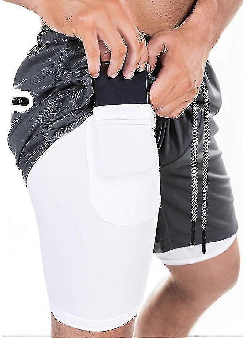 Lightweight 2 In 1 Quick Dry Running Sports Shorts for Men