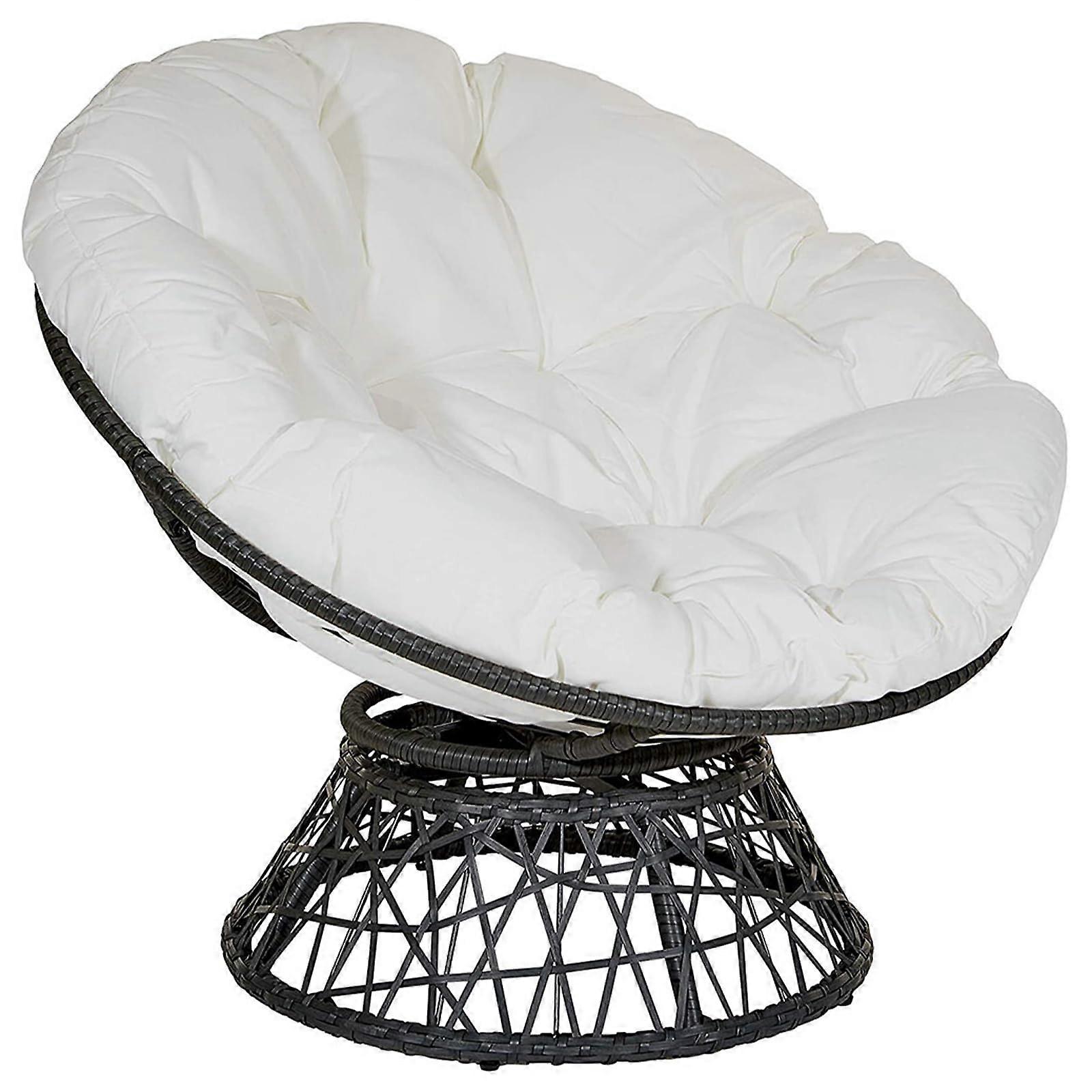 Thick, breathable, removable, round, odorless swing egg cushion (120 cm, White)
