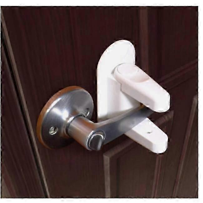 Doorstop for Children - Locks Handle / Door - Safety white