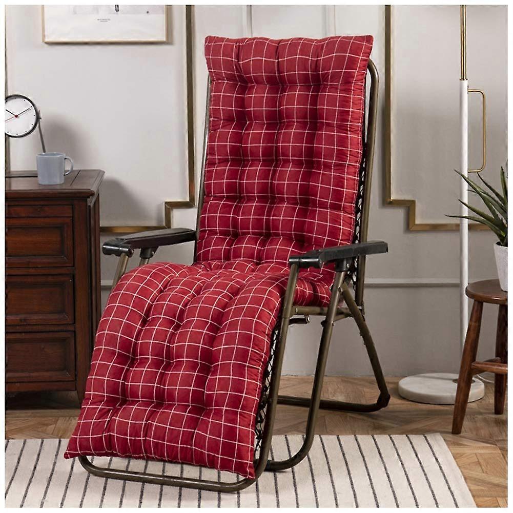 Cushion for Deckchair, Lounger Chair, Soft and Comfortable, Thick Cover, 48 x 155 cm, Red 1 Red (Red 1) 155x48 cm (1 pack)