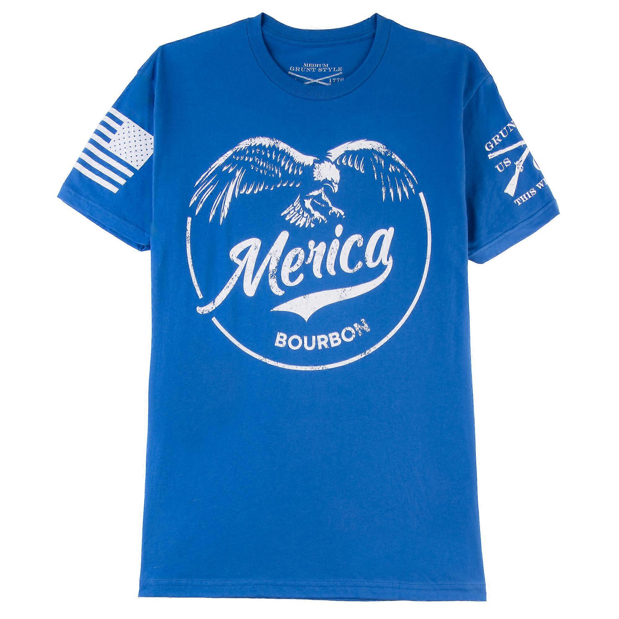 Grunt Style Merica Bourbon Eagle Tričko - Royal