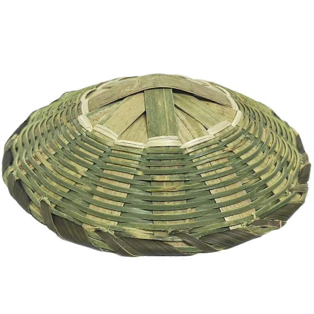 Wood Rice Container Bottom Bamboo Woven Lid Heating Restaurant Use 16.50X16.50X7.00CM Traditional Sushi Rice Holder 1Pack