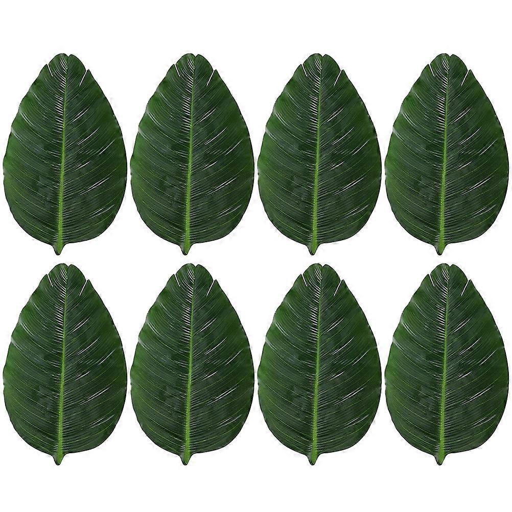 Banana Leaf Plates Leaf Shaped Table Mats for Home Use 8Pcs