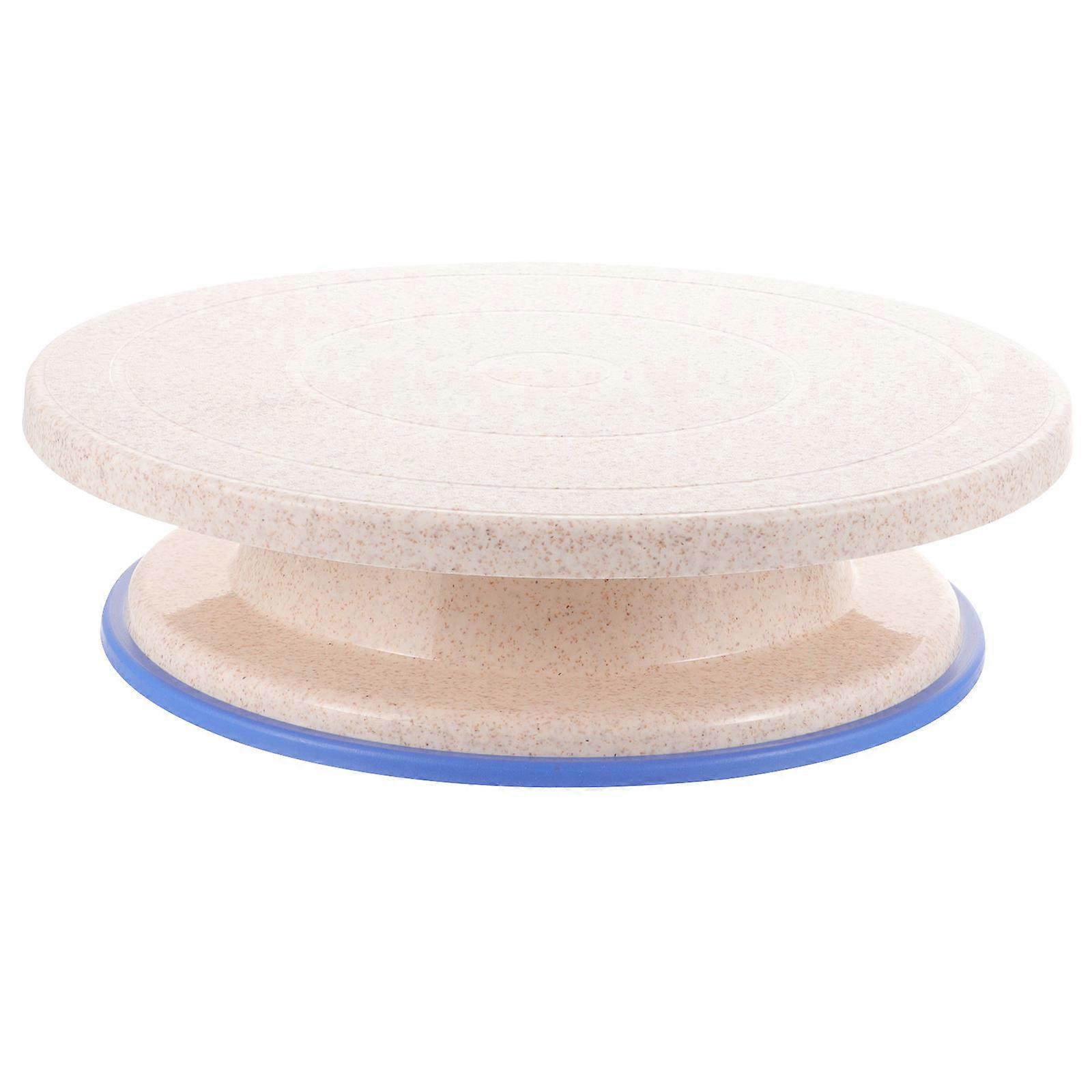 Turning Table for Cake Decorating Practical Revolving Stand White 27.5x27.5cm Stable Base
