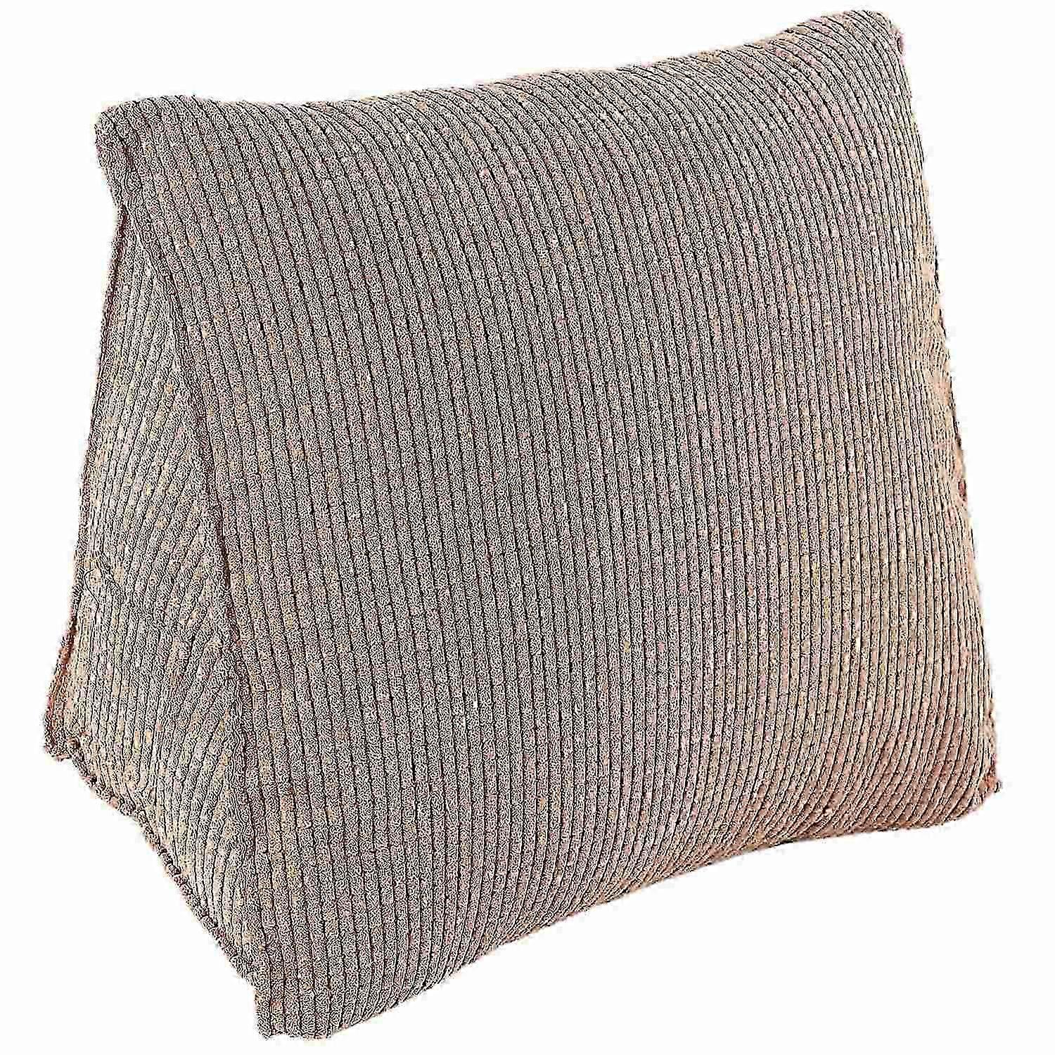 Adeeing Reading Backrest Cushion Wedge Pillow Back Cushion Lumbar Pad Bed Office Chair Rest Pillow Back Support Pillow(Coffee) DS